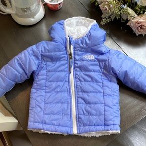 Periwinkle blue baby north face 6-12 months